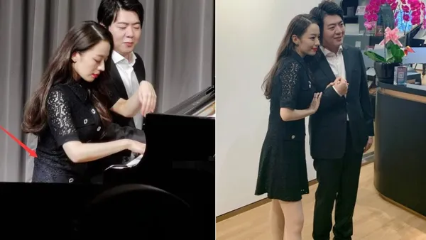 Lang Lang Guan announced good news about his wife's pregnancy a few days ago, they were in love with the same frame, Gina's waist is still slim