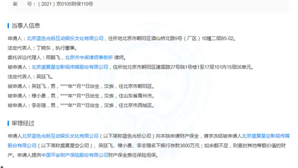 Midsummer star media was frozen, with 36million subsidiaries including Ma Tianyu, Tian Liang, etc