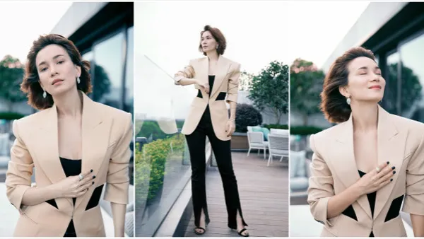 卢靖姗晒最新大片 天台一角享受阳光微风