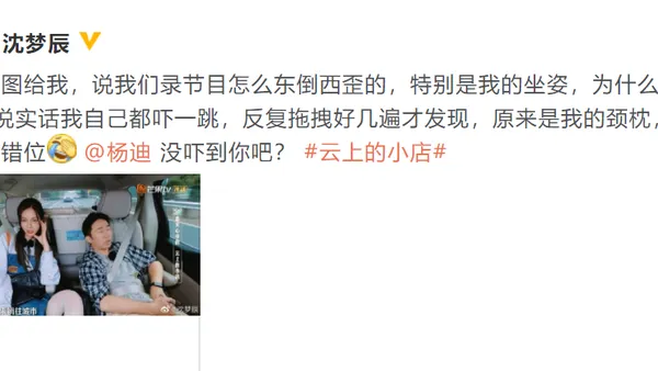 Sitting heroic and controversial? Shen Mengchen clarified that it was actually a neck pillow