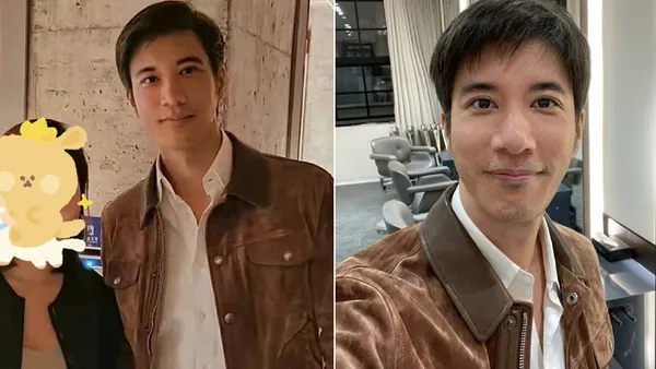 Wang Leehom joked that he met himself in a hair salon and cut his hair short. His temperament was refreshing and his state was good