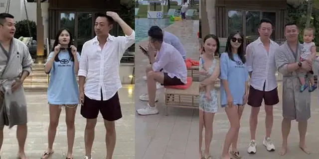 汪小菲带美女三亚游玩被拍 看到镜头后有意避嫌