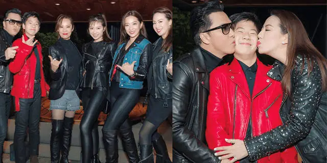 甄子丹晒小儿子生日照 全家皮衣上阵酷飒满分