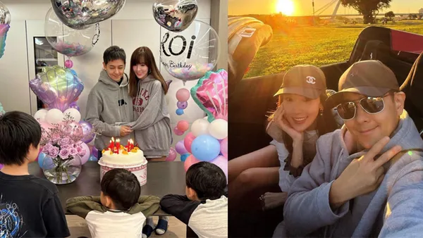 林志颖罕晒全家福为老婆庆生 俩人开敞篷车看夕阳很浪漫