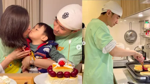 古巨基亲手做蛋糕为妻子庆生 晒一家三口合照其乐融融