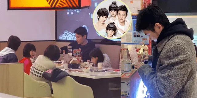 陆毅携家人外出就餐被偶遇 和服务员合影低调接地气