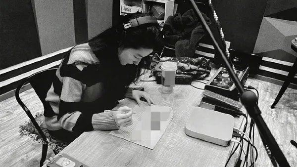 刘亦菲晒《梦华录》配音照 发丝轻垂侧颜清秀