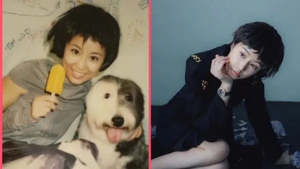 林心如晒照对比今昔短发造型 时隔23年颜值及状态依旧在线