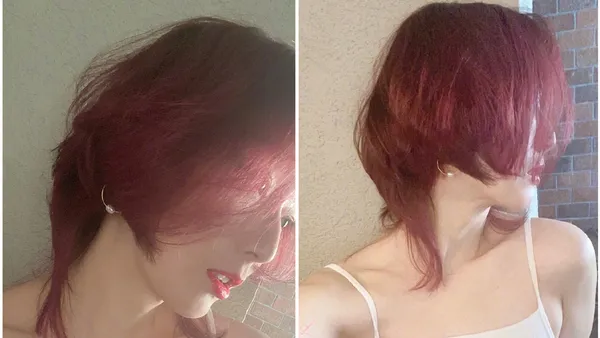 郑秀文晒红色“水母头” 年近半百打扮依然精致时髦