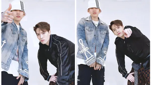 Wang Jiaer, park Zaifan danced "ganadara" in the same frame