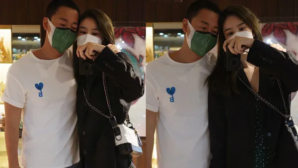 张馨月分享约会照 与老公林峯甜蜜贴贴对镜自拍