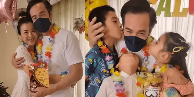 陈茵媺晒陈豪51岁庆生视频 孩子们制作贺卡好有爱