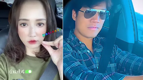 陈乔恩Alan婚后开启度假模式 老公开车外出自驾游