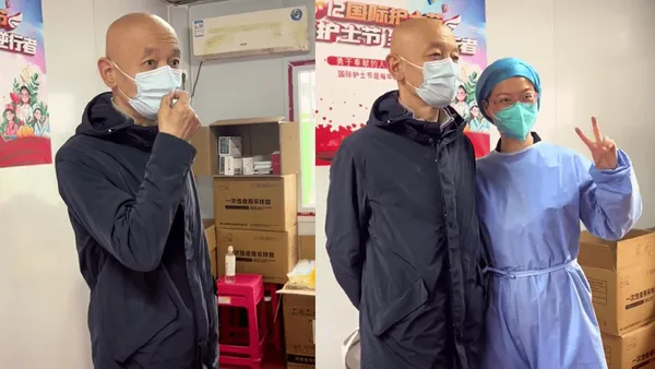 葛优512护士节做核酸被网友偶遇 慰问医护人员亲切合影