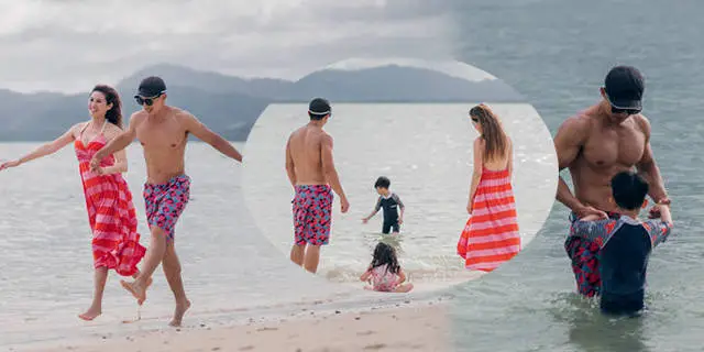 刘畊宏晒与家人海边旧照 老婆美丽孩子可爱好幸福