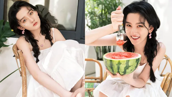 工作室晒宋祖儿生日写真 扎双麻花辫对镜灿笑少女感十足