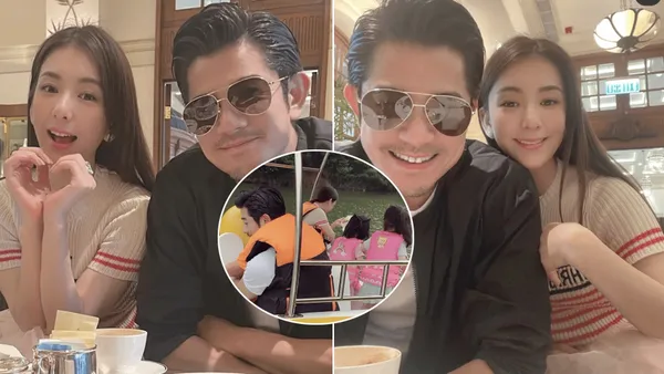 郭富城老婆晒一家四口过端午动态 大女儿亲自为爸妈拍合照