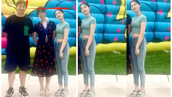 16岁黄多多身高接近1米7 穿露脐装身材高挑显火辣