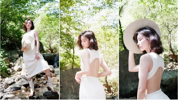 许佳琪穿白裙秀窈窕身段 蛮腰纤细背部真空好诱惑