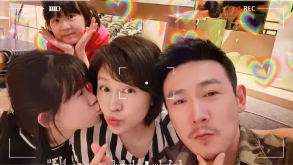 陆毅晒全家福为老婆庆生 甜喊46岁鲍蕾“我的宝宝”