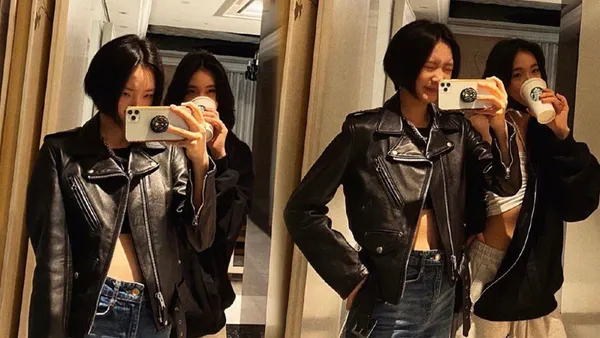 小S大女儿晒与妹妹对镜自拍照 两人凹姿势摆拍各有各的美