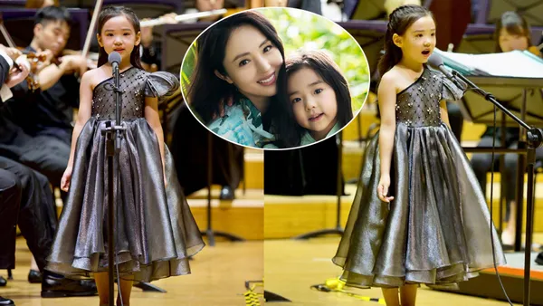 董璇晒小酒窝交响音乐会演出照 感慨女儿长大了