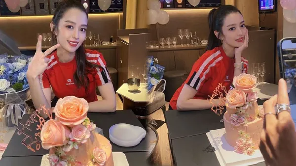 郎朗老婆吉娜晒28岁庆生照 穿红衣扎高马尾精致美艳