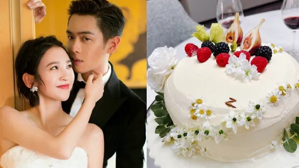 唐艺昕发微博为张若昀庆生 晒自己亲手做的蛋糕撒狗粮