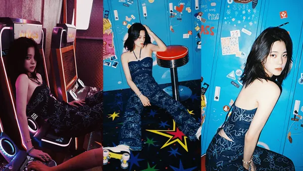 Ouyang Nana posted beautiful street photos and long shoulder hair highlighted her superior temperament.