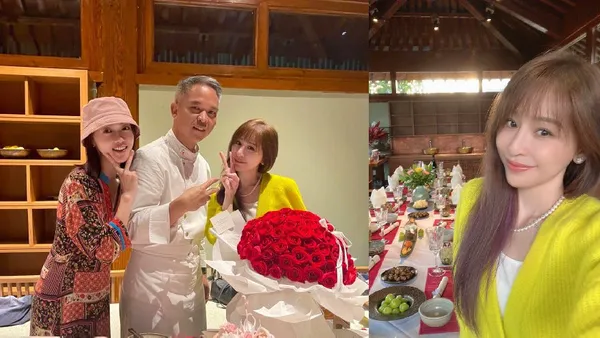 王心凌分享庆生合照 手捧鲜花与吴谨言等人合影