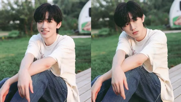 Song Yaxuan basked in the grass, camped in the ninth palace, bathed in the sun and smiled in the mirror, fresh and handsome.