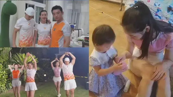 苗苗产后与刘畊宏夫妇跳操 大女儿罕见出镜显呆萌