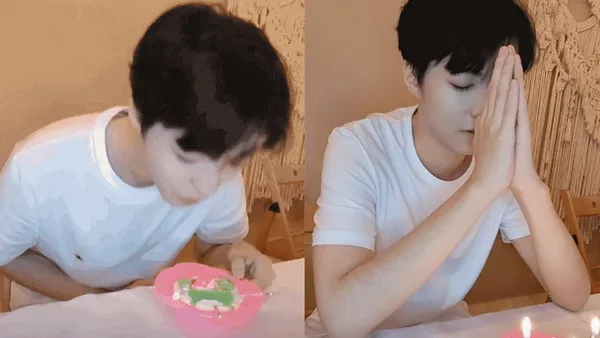 王俊凯生日蜡烛吹不灭表情搞笑 晒六宫格自拍宠粉超帅