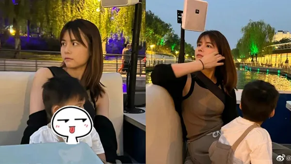 Wake up wife Liao Yuchen to post a photo with her son Xiao Su Bian Yan and his father such as copy and paste