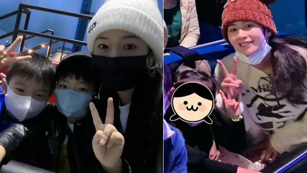 陳妍希穎兒等人帶娃遊環球影城 小星星男子漢初長成