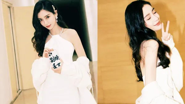 Angelababy白裙造型上班寫真釋出 “別煩美女”手機殼亮了