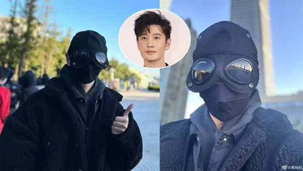 黃曉明戴防護面罩做核酸 調侃海邊風景真美風也是真大