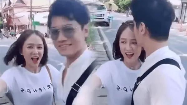 陳喬恩與男友甜蜜出遊 開懷大笑親吻額頭秀幸福