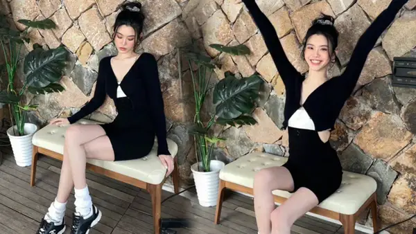 奚夢瑤穿短裙秀窈窕身材 產二胎後仍性感熱辣