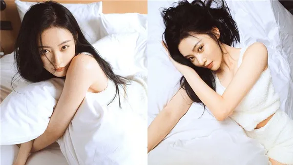 張天愛裹被卧牀眼神又欲又純 置身隧道玩弄燈光個性十足