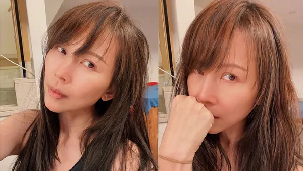 蔡少芬深夜營業曬自拍 換新發色長髮垂肩眼神勾人