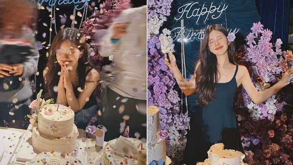 趙露思曬24歲生日慶生照 穿黑色吊帶長裙笑容甜美