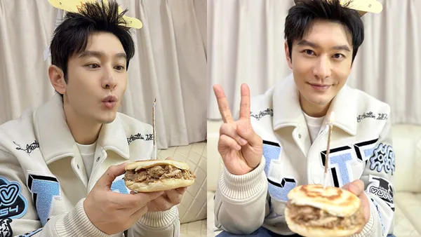 黃曉明慶生吃肉夾饃蛋糕 小海綿親手為爸爸準備最窩心禮物