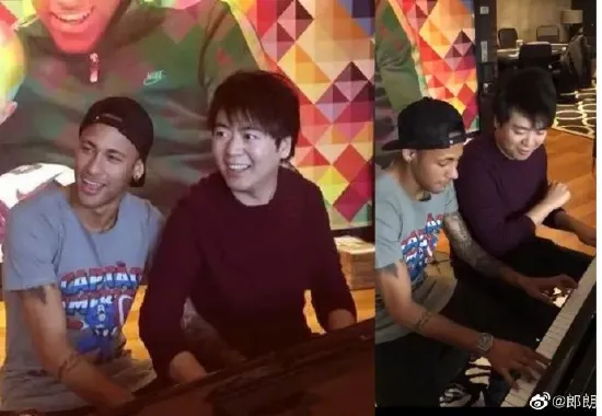 朗朗曬與內馬爾昔日合照 邀請對方下次四手聯彈