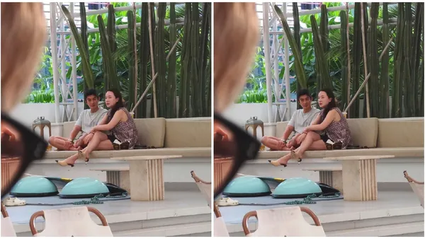 杜江霍思燕度假被網友偶遇 夫妻二人一旁小憩十分甜蜜