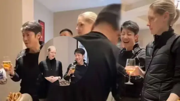 撒贝宁带妻子李白回武汉过年 酒席社交超接地气