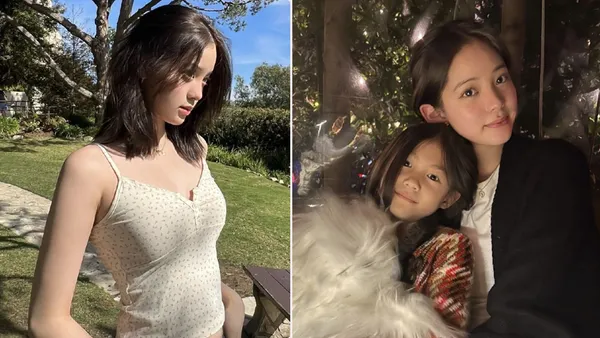 欧阳娜娜与陈冠希女儿合照 两人相互依偎笑容甜美