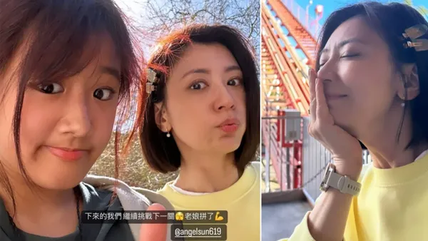 贾静雯晒陪伴女儿照片 大女儿梧桐妹古灵精怪十分可爱