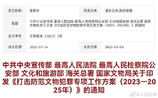 多部門は鑑宝盗墓などの題材映像作品の厳格な管理を要求している