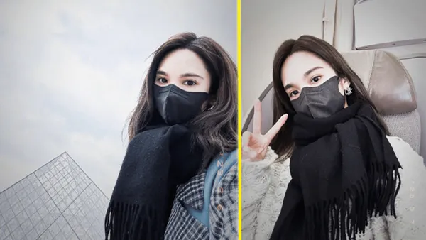 杨丞琳晒巴黎随拍可爱比耶 眉眼精致艺术气息浓郁